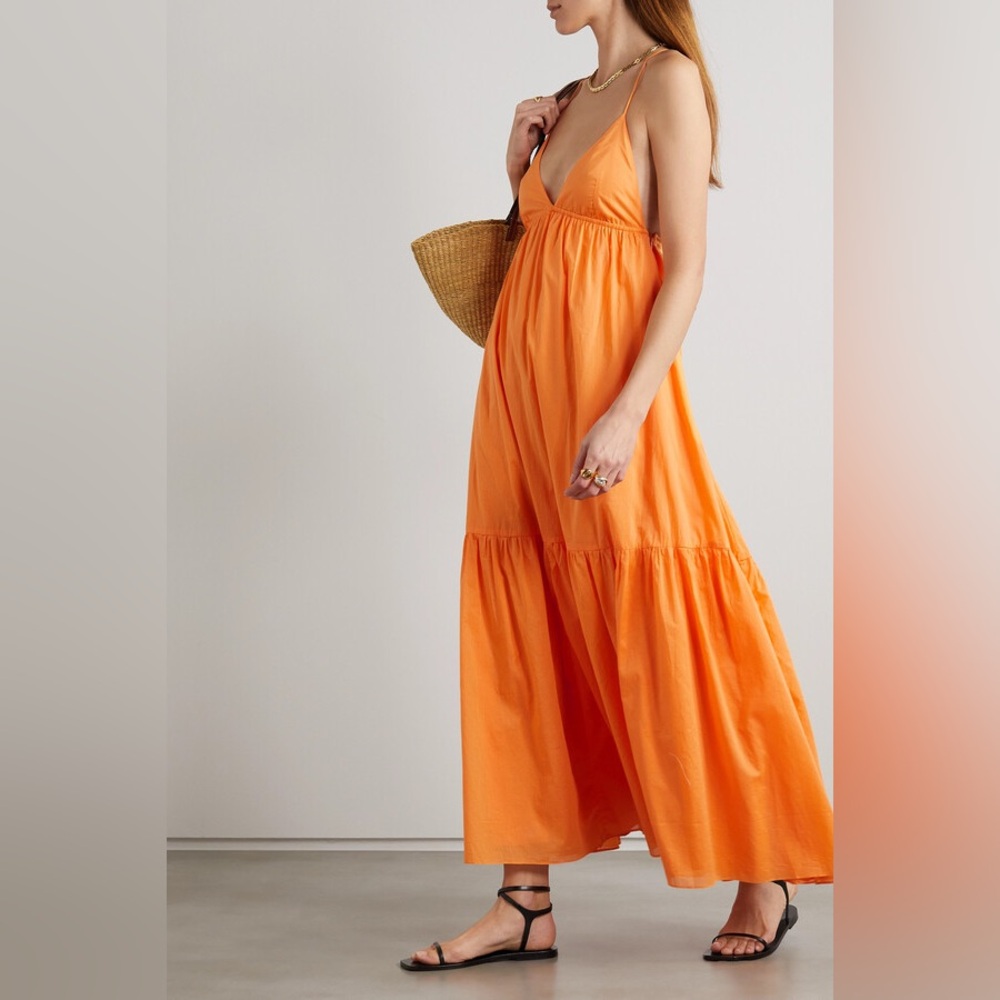 Faithfull the Brand Orange Maxi Dress
